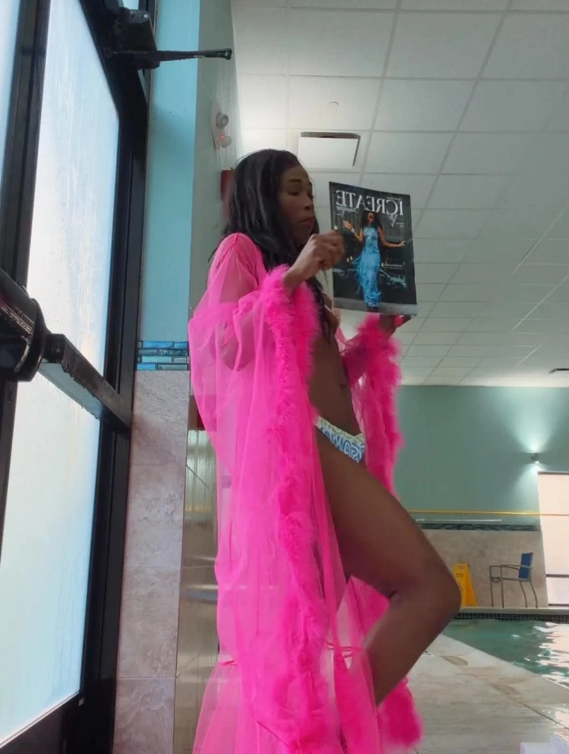 Guest holds a copy of I Create Magazine